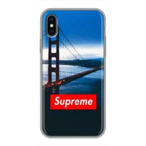 Чеохол для iPhone X з картинкою Supreme (AlphaPrint) (Стиль Supreme)