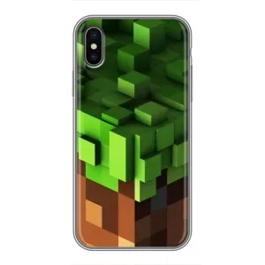 Чохол Майнкрафт на iPhone X (AlphaPrint) Minecraft (текстура Майнкрафт)