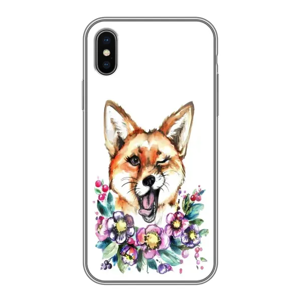 Чехол с принтом «Веселая лисичка» для iPhone X Чехол с принтом «Веселая лисичка» для iPhone X