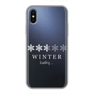 Зимні Чохли для Епл X - прозорий фон (Winter loading)