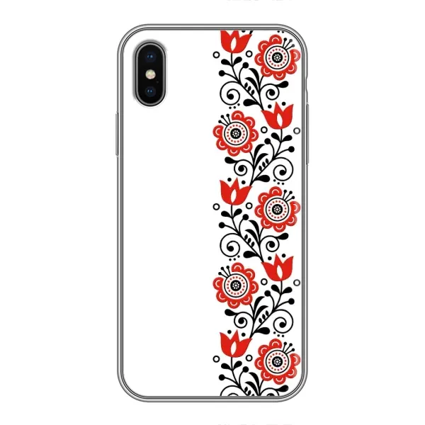 Чохол з принтом «Яскрава вишиванка» для iPhone X