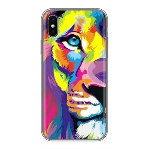 Чохол з картинкою ЛЕВ для iPhone X (VPrint) (Яскравий Лев)