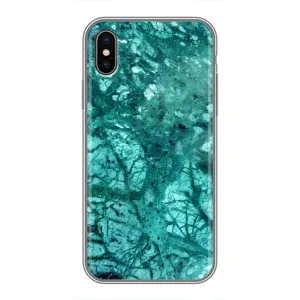 Мраморний чехол на iPhone X (VPrint) (Зелений мрамор)
