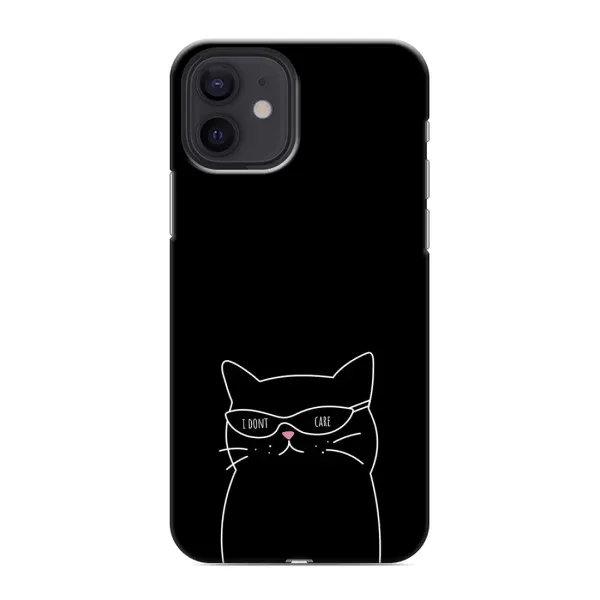 Чохол з принтом «Байдужий кіт» для iPhone 12 mini