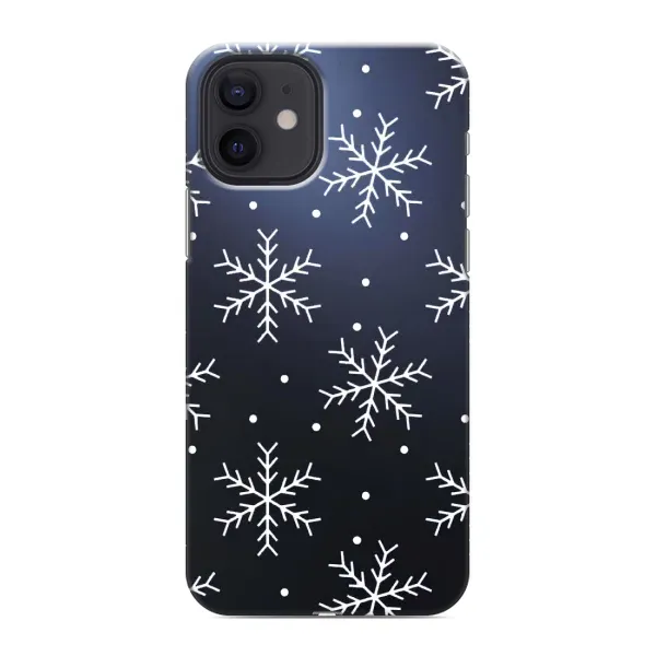 Чохол з принтом «Білі сніжинки» для iPhone 12 mini