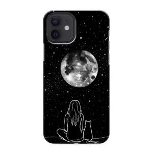 Чохол з малюнком кіт на iPhone 12 mini (Дівчина з котом)