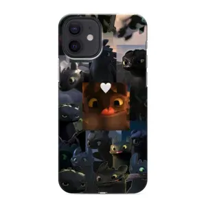 Чехол как приручить дракона на iPhone 12 mini (Дракон коллаж)
