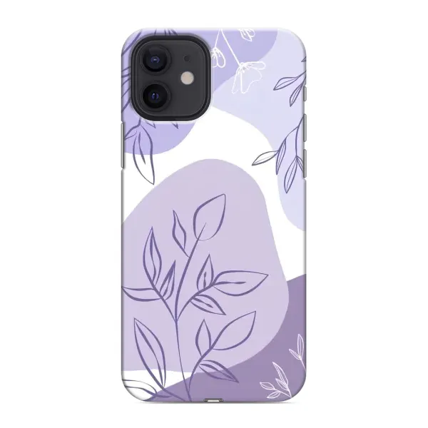 Чехол с принтом «Фиолетовые листья абстракция» для iPhone 12 mini
