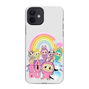 Чехол с Лабубу на iPhone 12 mini (Фон Лабубу)