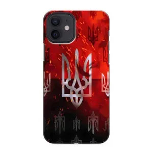 Украинские Чехлы для iPhone 12 mini с картинкой УПА (AlphaPrint) (ГЕРБ УПА)