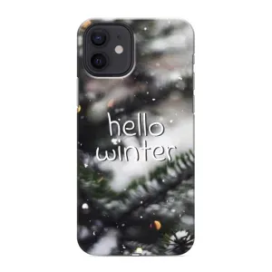 Новогодние, Праздничные Чехлы для iPhone 12 mini - 2024 год (Hello winter)