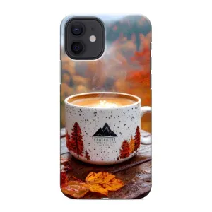 Чехол с уникальным дизайном «Осень с кофе» для iPhone 12 mini (Кофе на природе)