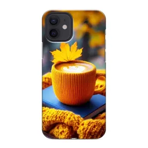 Чехол с уникальным дизайном «Осень с кофе» для iPhone 12 mini (Кофе на желтом пледе)
