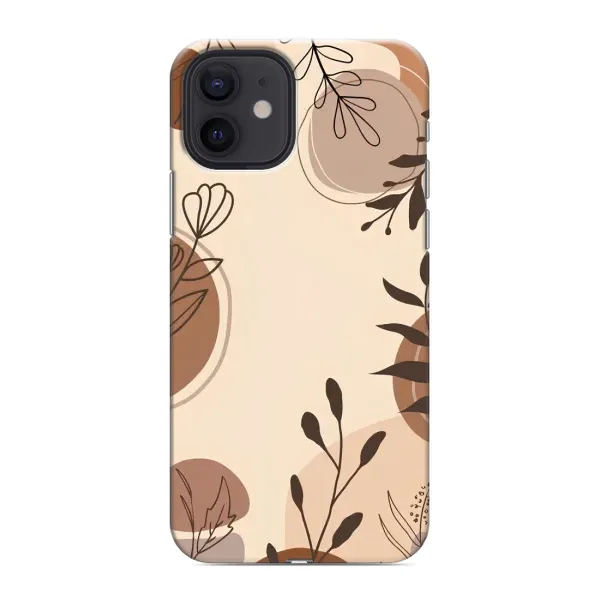Чехол с принтом «Коричневые цветы» для iPhone 12 mini Чехол с принтом «Коричневые цветы» для iPhone 12 mini