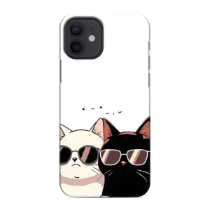 Чохол з малюнком кіт на iPhone 12 mini (Коти в окулярах)