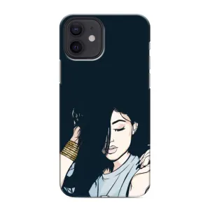 Чехол с печатью для iPhone 12 mini - (Мода) (AlphaPrint) (Красивая девочка)