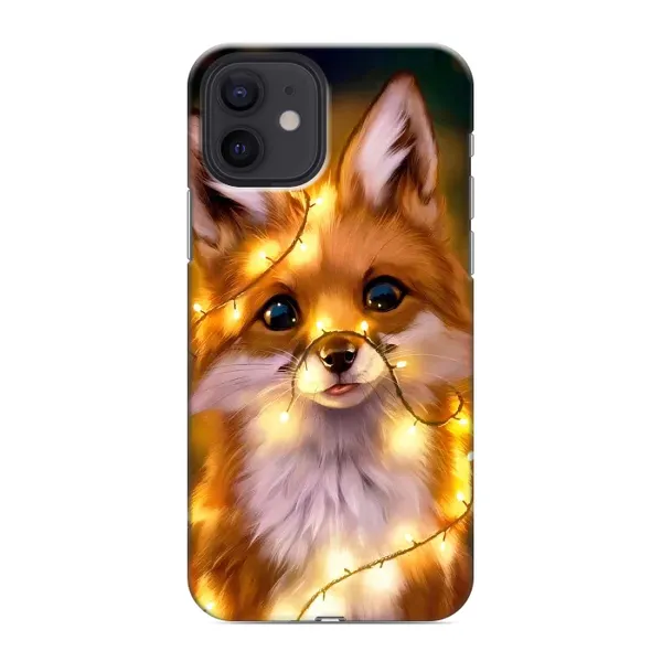 Чохол з принтом «Лисичка в гірляндах» для iPhone 12 mini