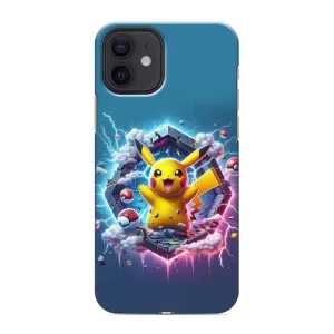 Чехол с Пикачу на iPhone 12 mini (Лого Пикачу)