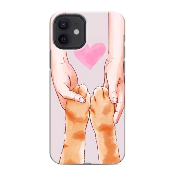 Чохол з принтом «Любовь до котиків» для iPhone 12 mini