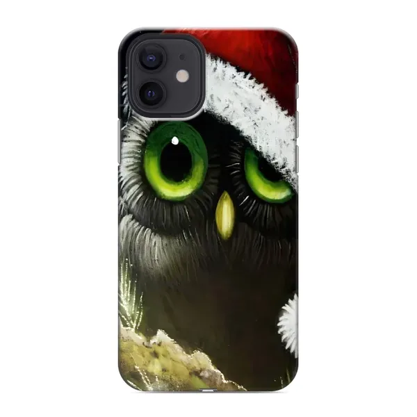 Чехол с принтом «Новогодняя Сова» для iPhone 12 mini