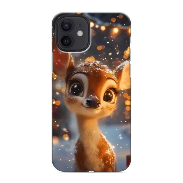 Чехол с принтом «Олененок среди гирлянд» для iPhone 12 mini