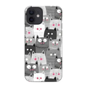 Чохли з Котиками для iPhone 12 mini (VPrint) (Мальовані котики)