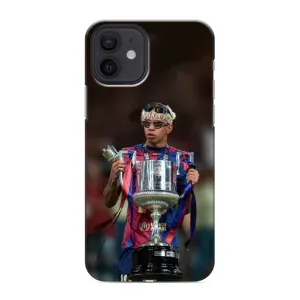 Чехол с футболистом Ламин Ямаль iPhone 12 mini (Ямаль с кубком)