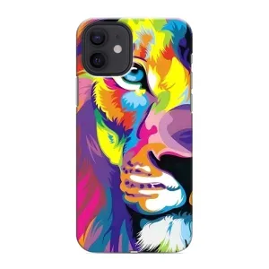 Чехол со Львом для iPhone 12 mini (VPrint) (Яркий Лев)
