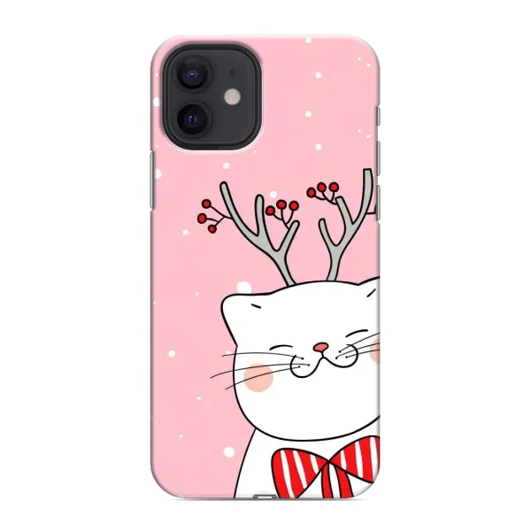 Чехол с принтом «Зимний кот» для iPhone 12 mini