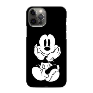 Міккі Маус чохол для iPhone 12 Pro Max (AlphaPrint - Мультяшні) (Маус на чорному)