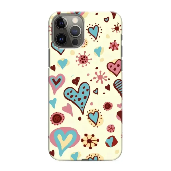 Чохол з принтом «Сердечки» для iPhone 12 Pro Max