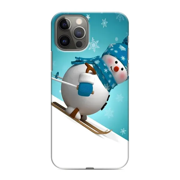 Чехол с принтом «Снеговик на лыжах» для iPhone 12 Pro Max Чехол с принтом «Снеговик на лыжах» для iPhone 12 Pro Max