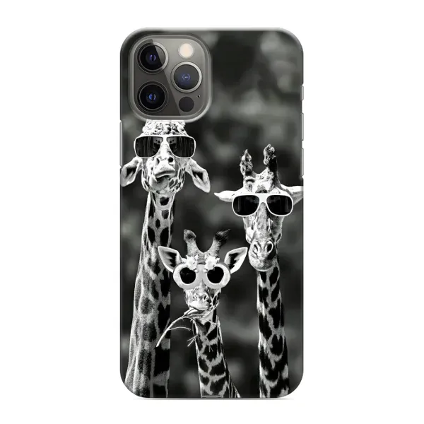 Чохол з принтом «Жирафи в окулярах» для iPhone 12 Pro Max