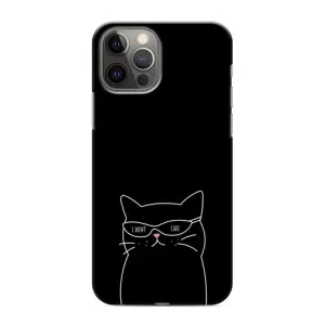 Чехол с рисунком кот на iPhone 12 Pro (Равнодушный кот)