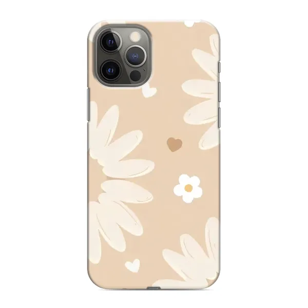 Чехол с принтом «Бежевые цветы» для iPhone 12 Pro