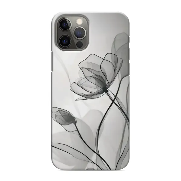 Чехол с принтом «Черные цветы» для iPhone 12 Pro