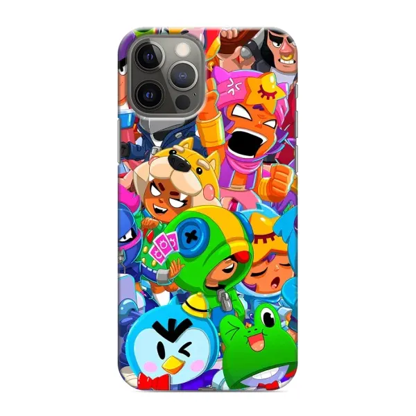 Чехол с принтом «герои Бравл Старс» для iPhone 12 Pro