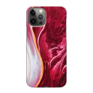 Чохол для Apple 12 Pro - з принтом (Дизайнерські) (AlphaPrint) (Мрамор червоний)