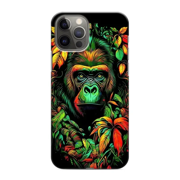 Чохол з принтом «Мавпа в квітах» для iPhone 12 Pro