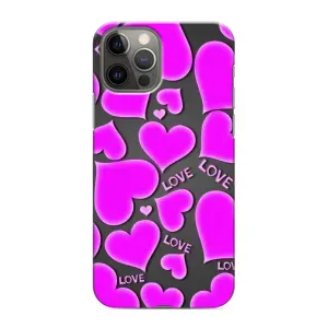 Чехлы для любимой на Apple 12 Pro (VPrint) (Pink hearts)