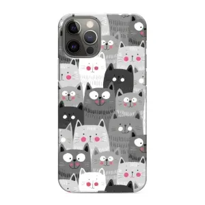 Чохли з Котиками для iPhone 12 Pro (VPrint) (Мальовані котики)