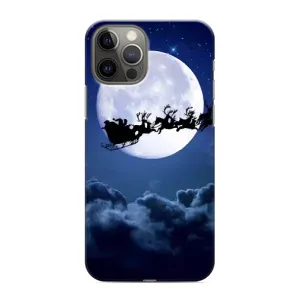 Новорічні Чохли для Apple 12 Pro (VPrint) (Санта - місяць)