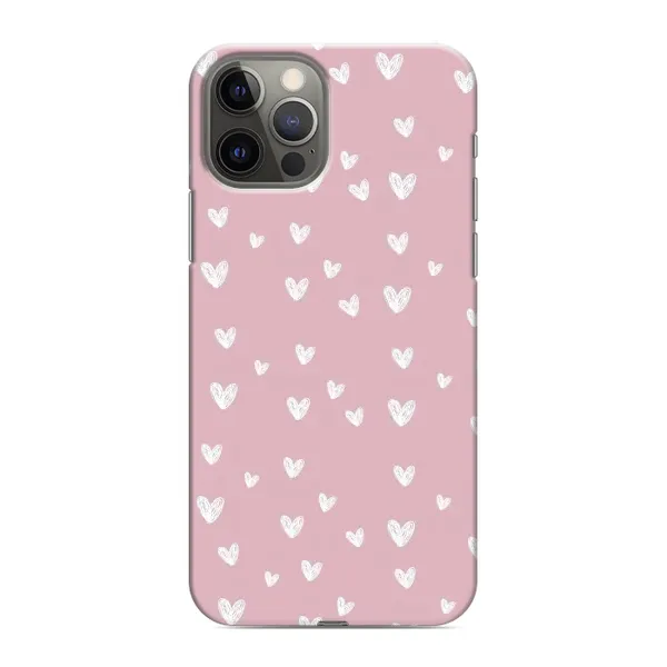 Чехол с принтом «Сердечки на розовом» для iPhone 12 Pro