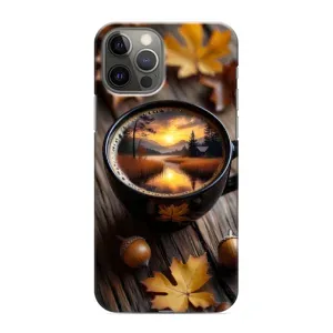 Чехол с уникальным дизайном «Осень с кофе» для iPhone 12 Pro (Темный кофе)