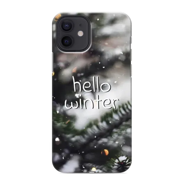 Чохол з принтом «Hello winter» для iPhone 12