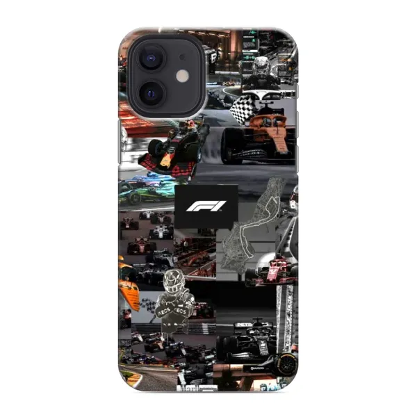 Чохол з принтом «Гоночний колаж Ф1» для iPhone 12