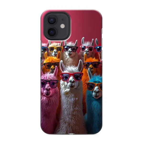 Чохол з принтом «Лами в окулярах» для iPhone 12