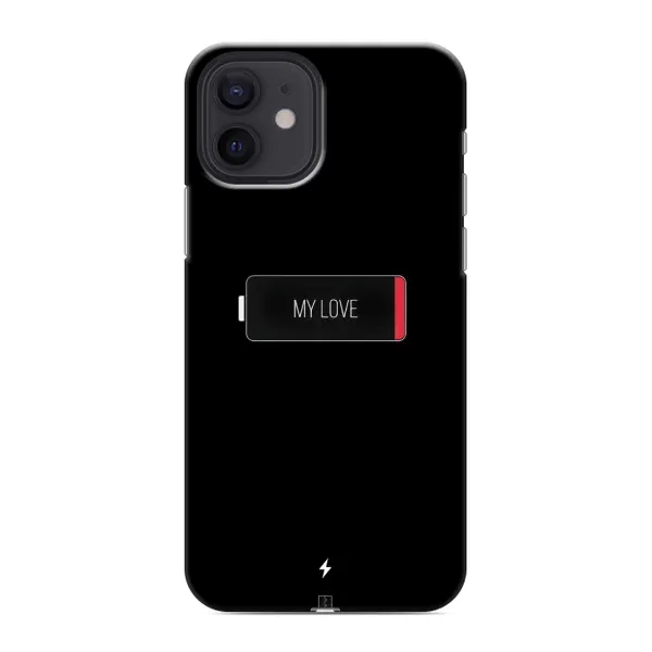 Чохол з принтом «Love battery» для iPhone 12