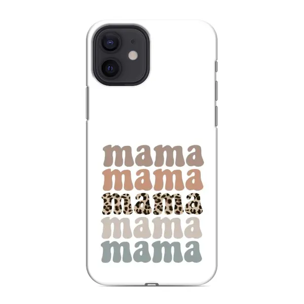Чохол з принтом «Текстовий колаж мама» для iPhone 12