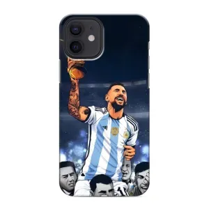 Чохли для iPhone 12 (Leo чемпіон) (AlphaPrint) (Мессі з кубком)